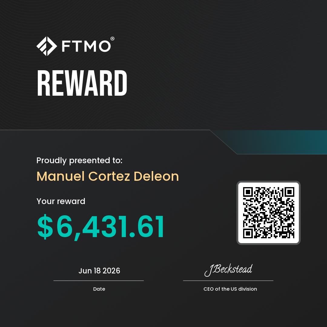 Comprobante FTMO de US$6.431,61 para Manuel Cortez Deleon